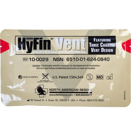NAR HyFin® Vent Chest Seal, front of packaging