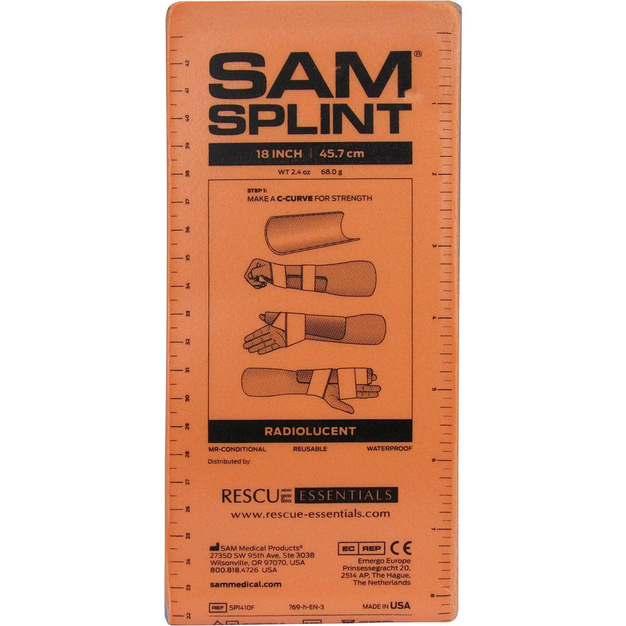 Orange SAM® Splint, front