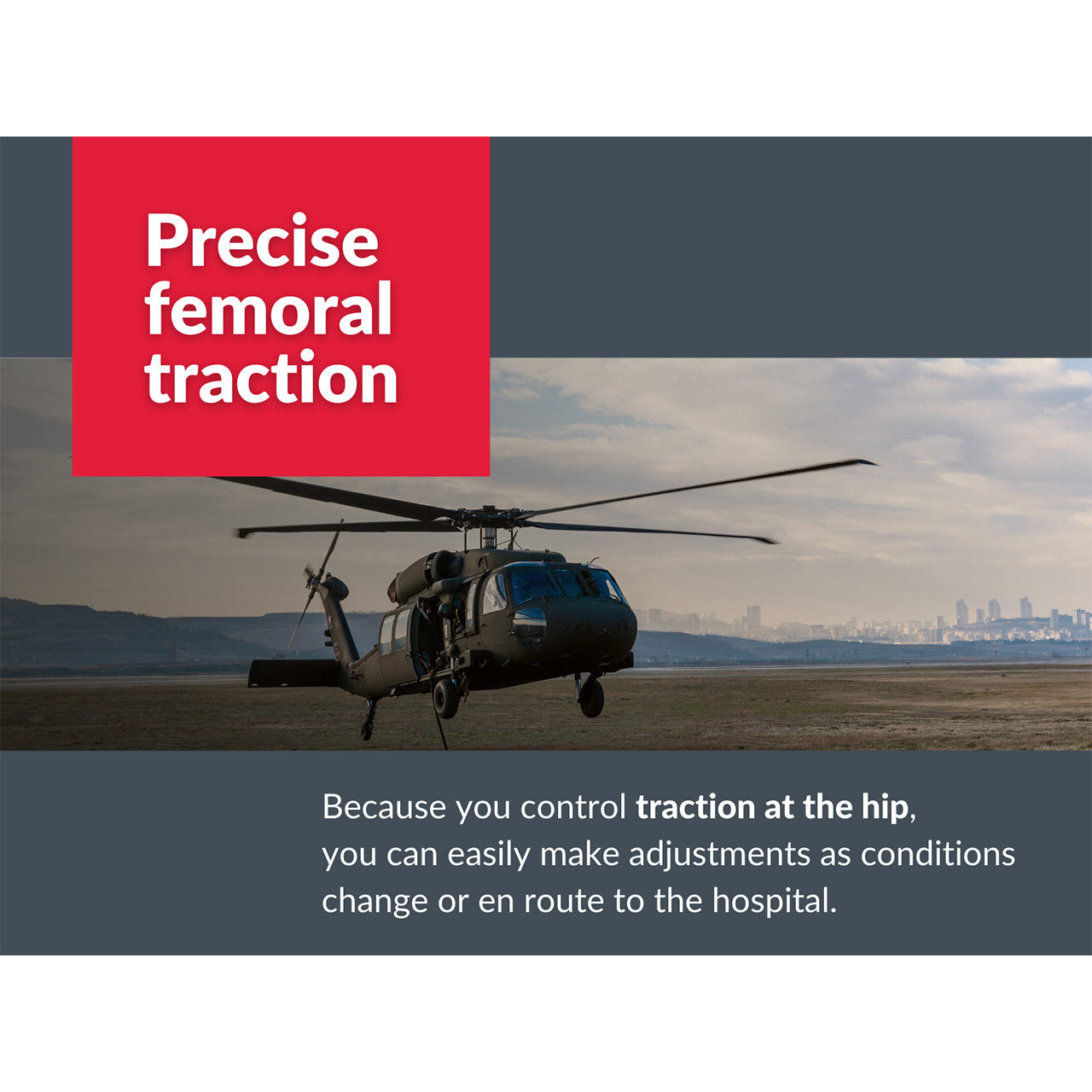 Slishman Traction Splint Compact (STS-C) by rescue essentials is perfect for military and austere environments
