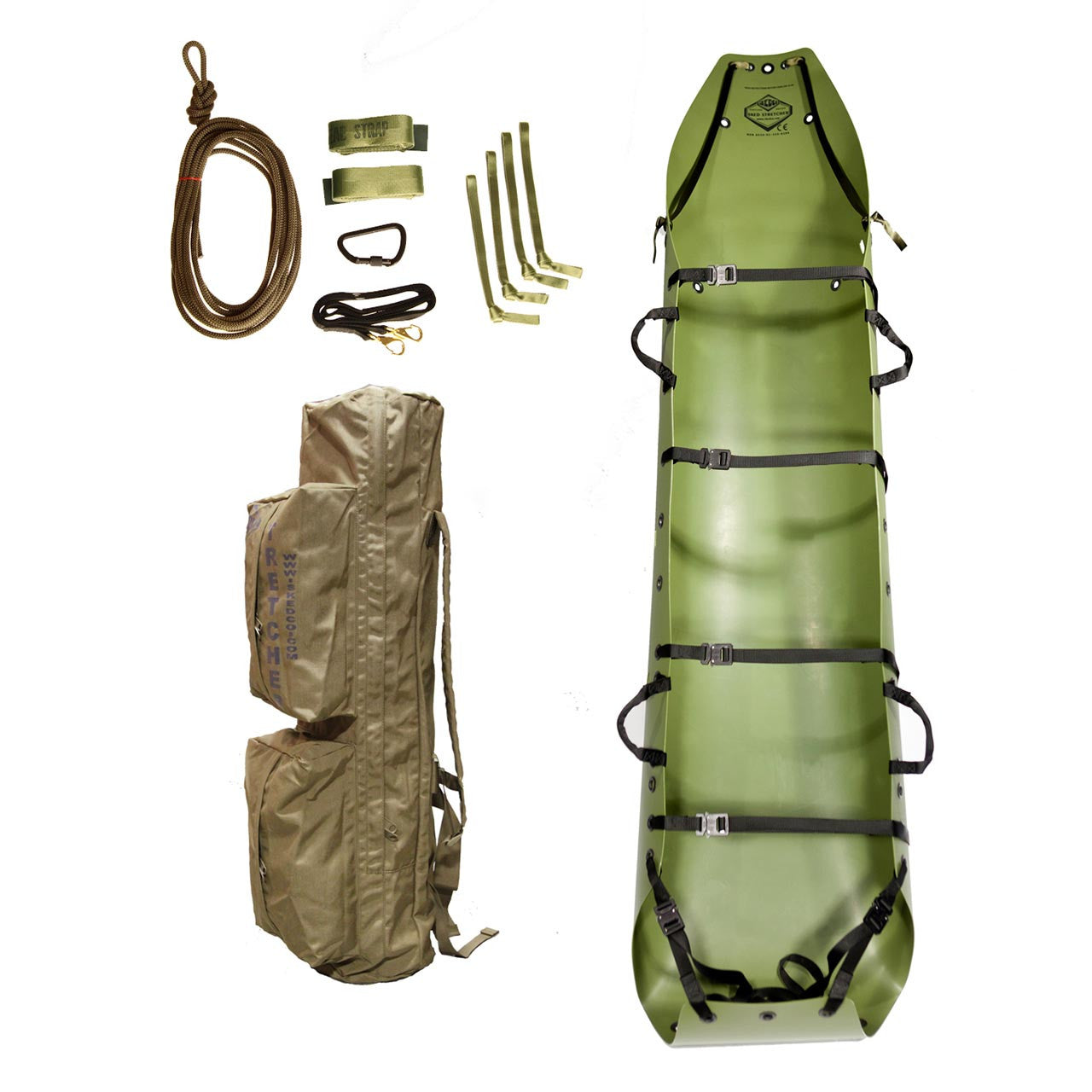 Sked Basic Rescue System - O.D. Green with upgraded COBRA buckles