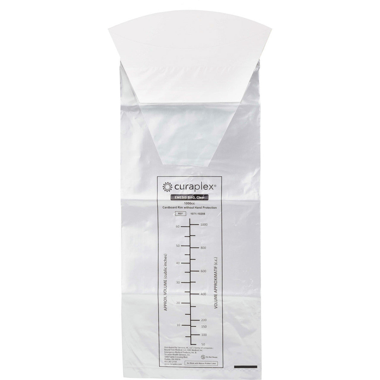 Curaplex Emesis Bags, Front single view.