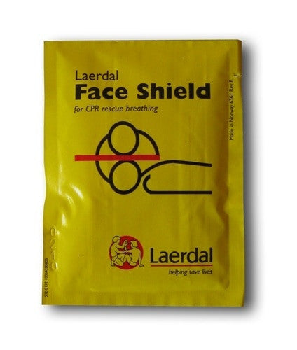Laerdal CPR Face Shield, in packaging