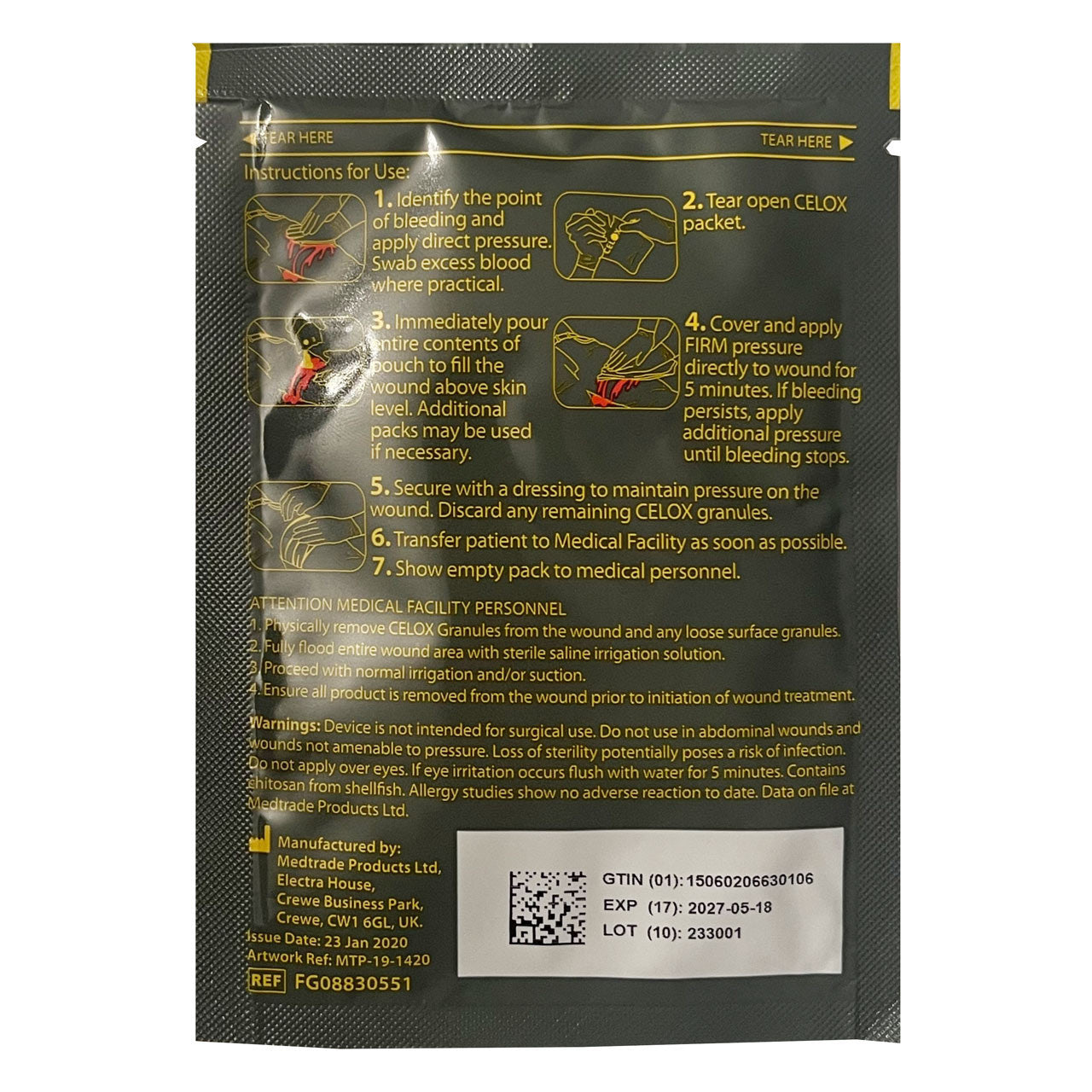 SHORT DATED! Celox™ 15 Gram Pouch