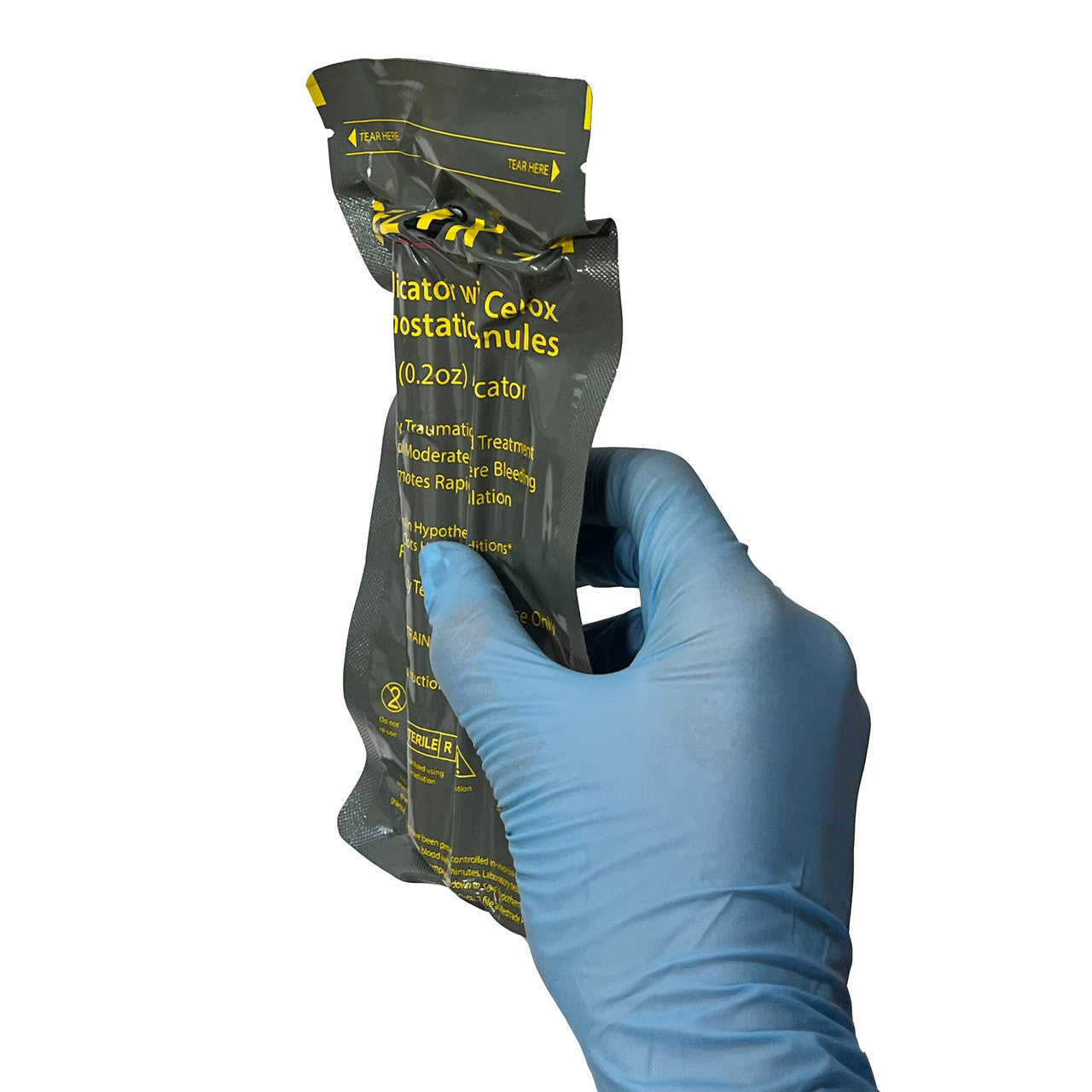 Celox-A, packaged in hand