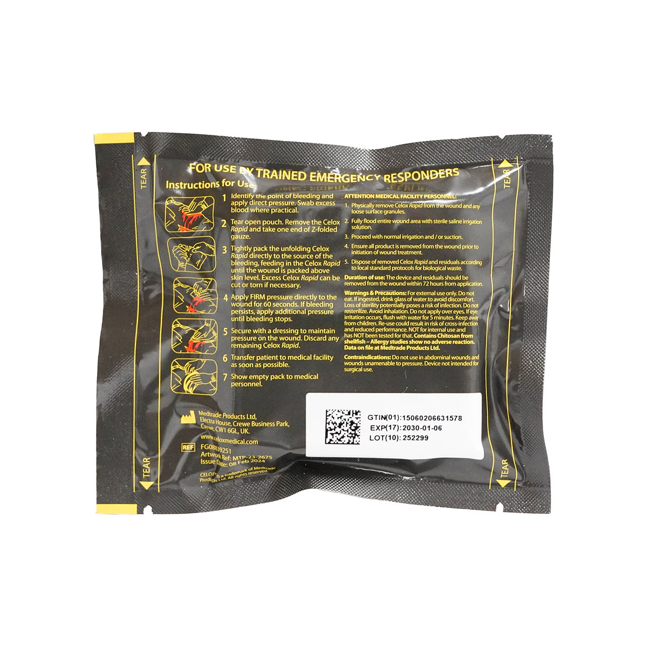 Celox Rapid X-Ray Gauze, Z-Folded