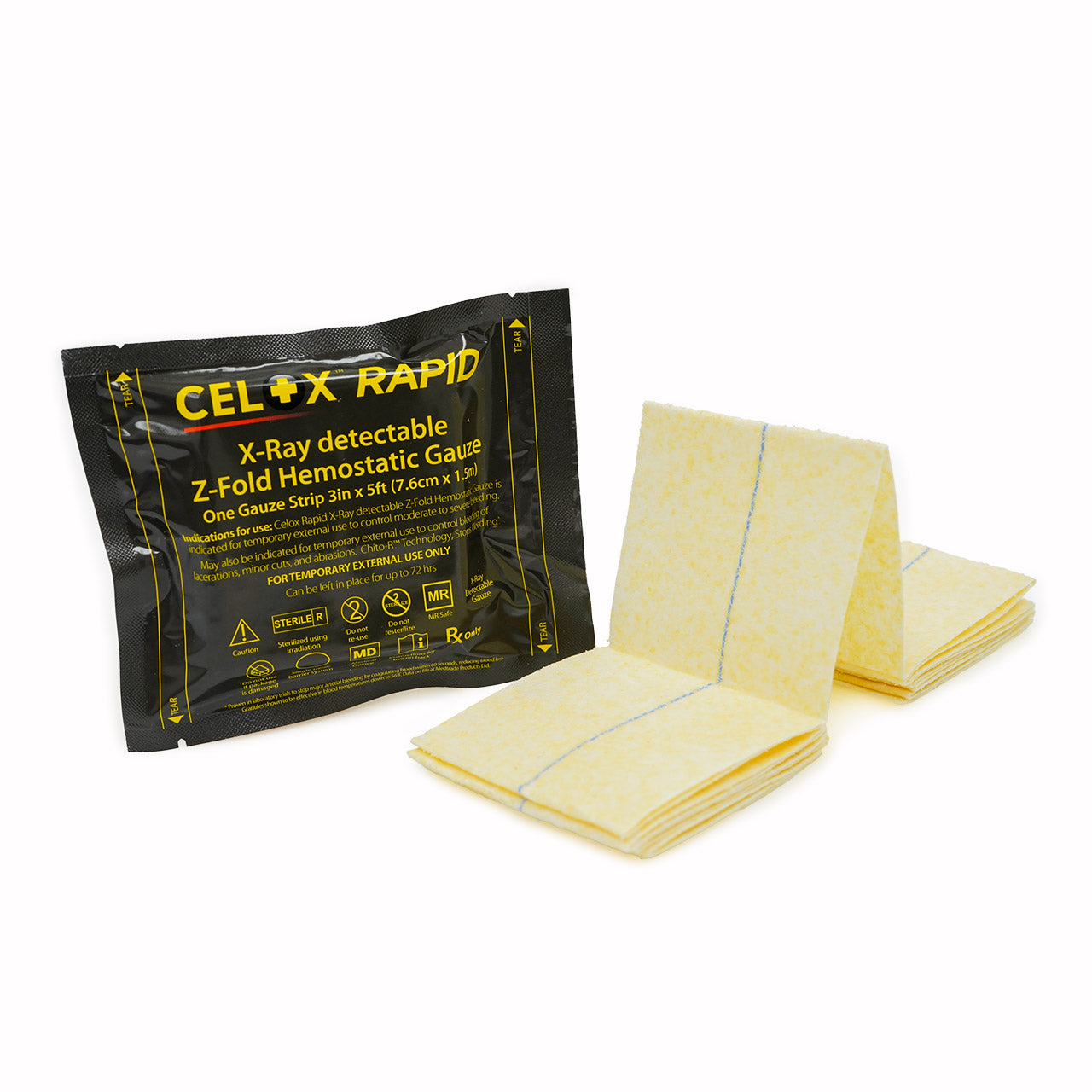 Celox Rapid X-Ray Gauze, Z-Folded
