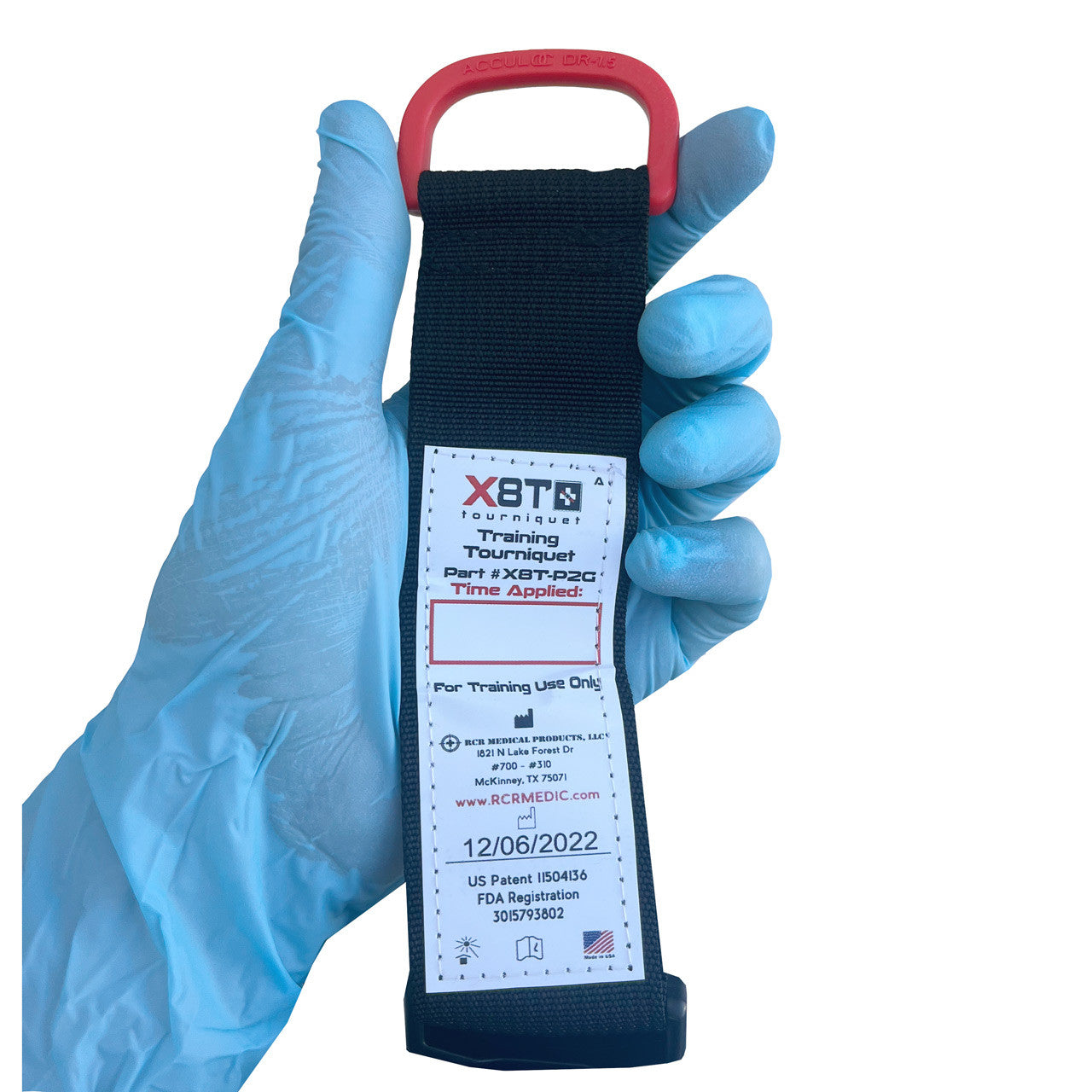 X8T Tourniquet - Blue Trainer, font hand