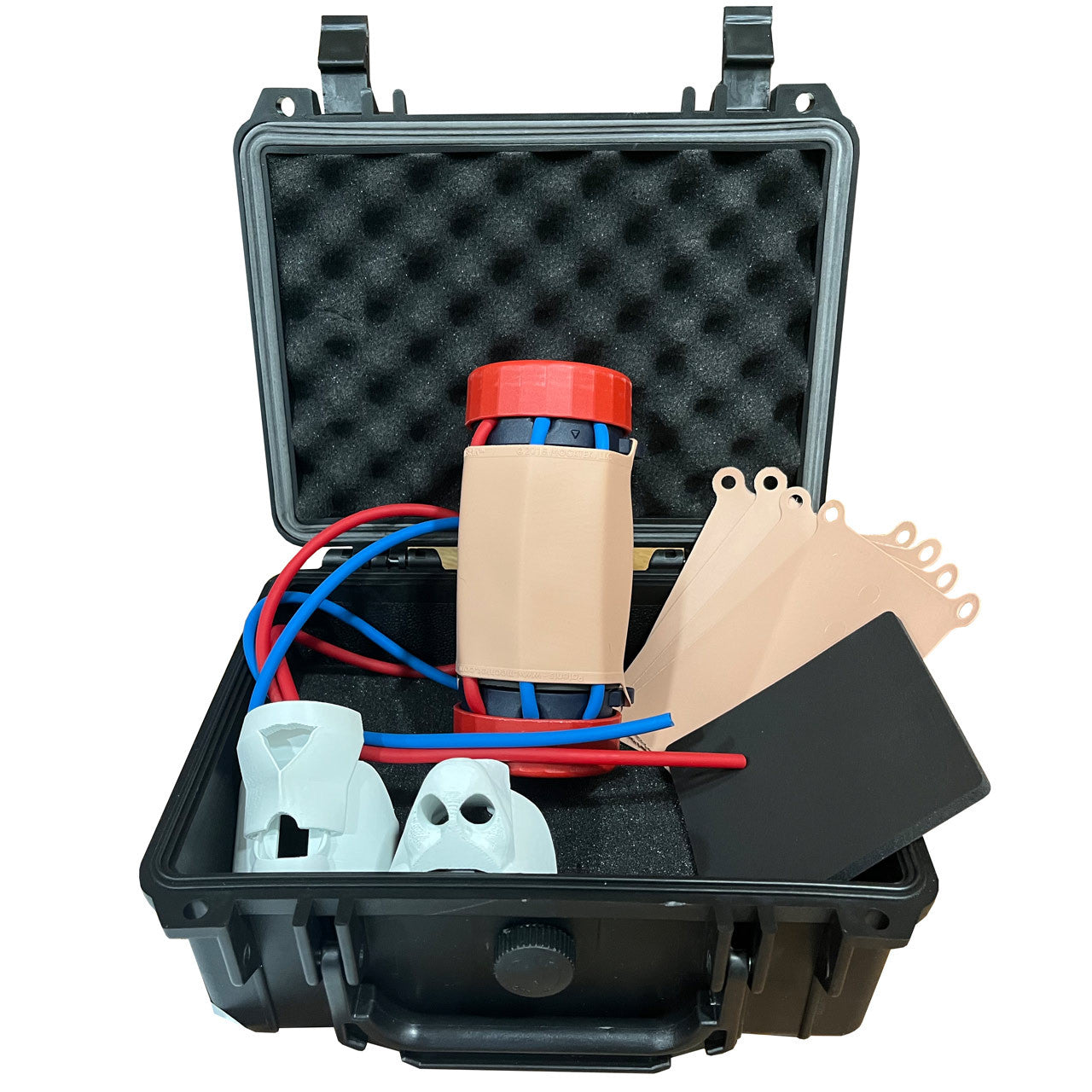 Multi-Insertion Training System (M.I.T.S.) Composite Trainer Kit, Case open with contents