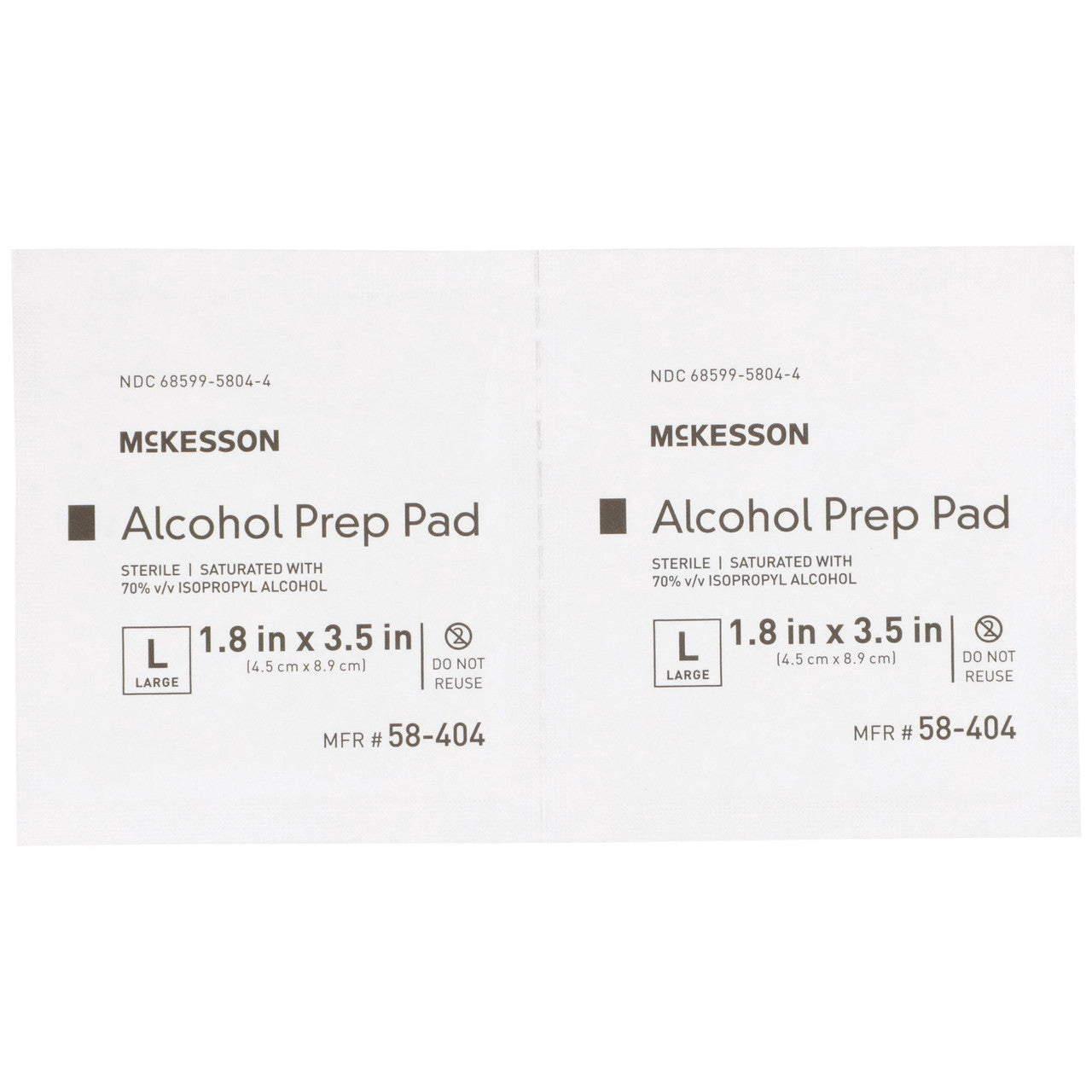 Large Alcohol Prep Pads, Box of 100