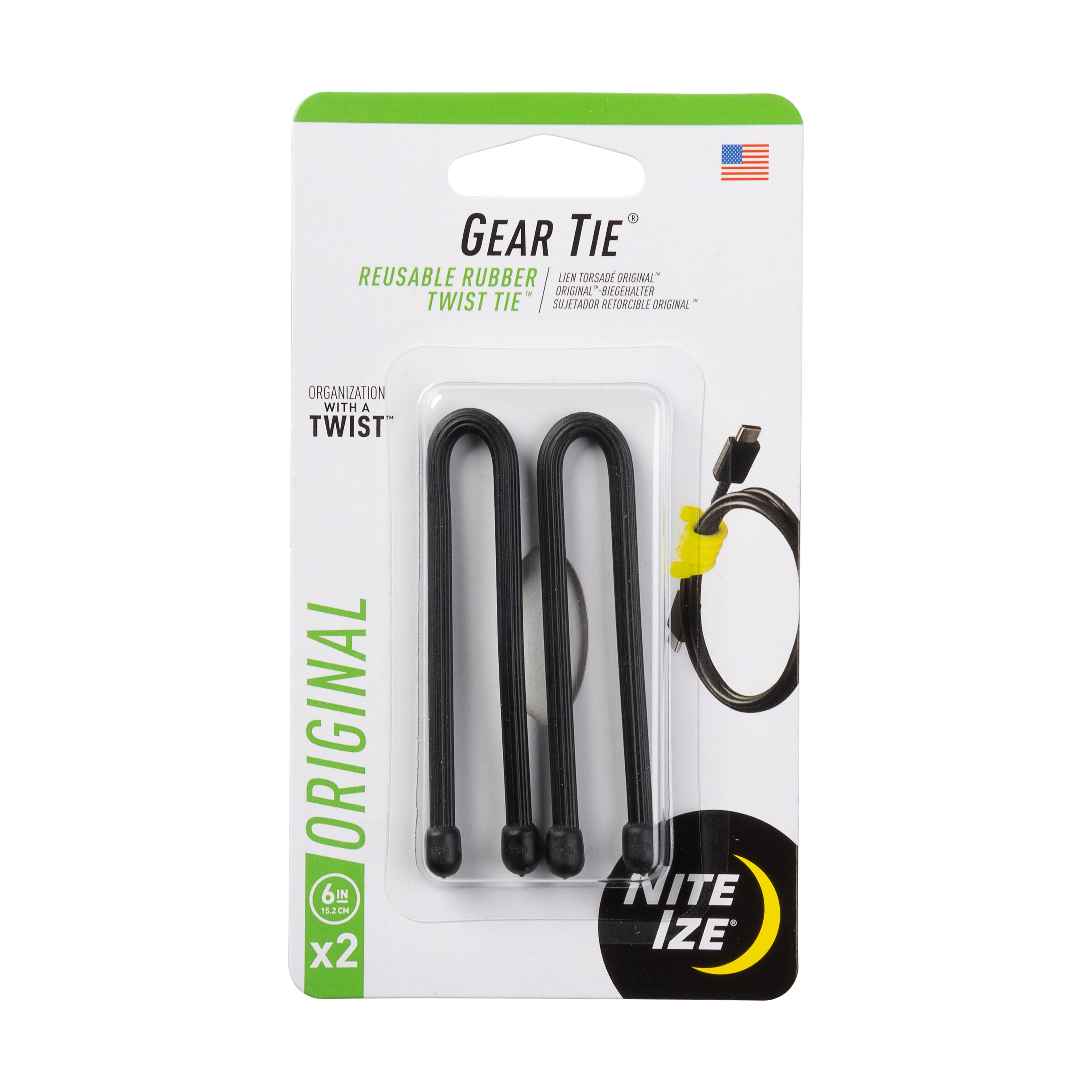 Gear Tie® Reusable Rubber Twist Tie™