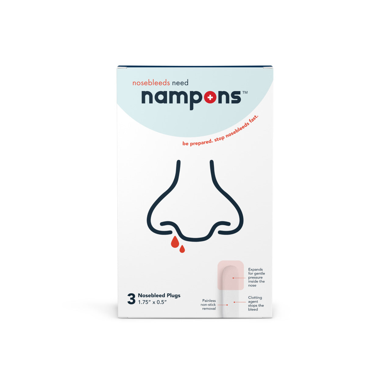 Nampons for Nosebleeds, 3 Pack