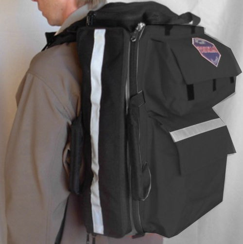 Thomas EMS ALS Ultra, being worn on back