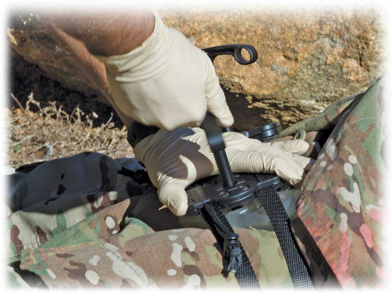 Junctional Emergency Treatment Tool, In use