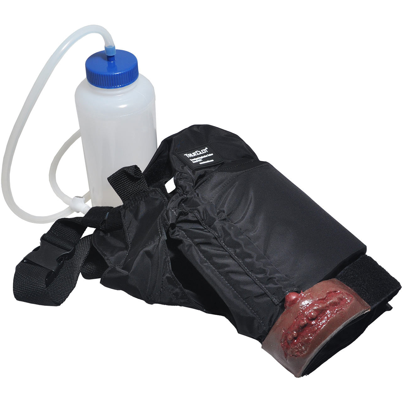 Tourniquet training device for bleeding control training