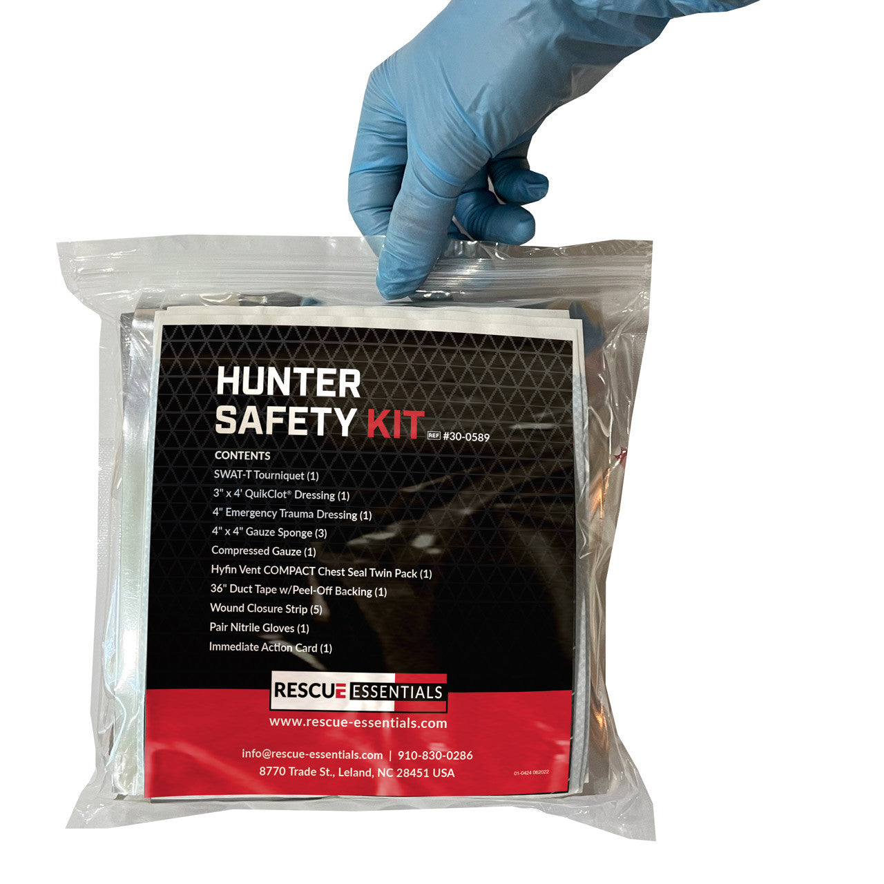 Hunter Safety Kit, in hand