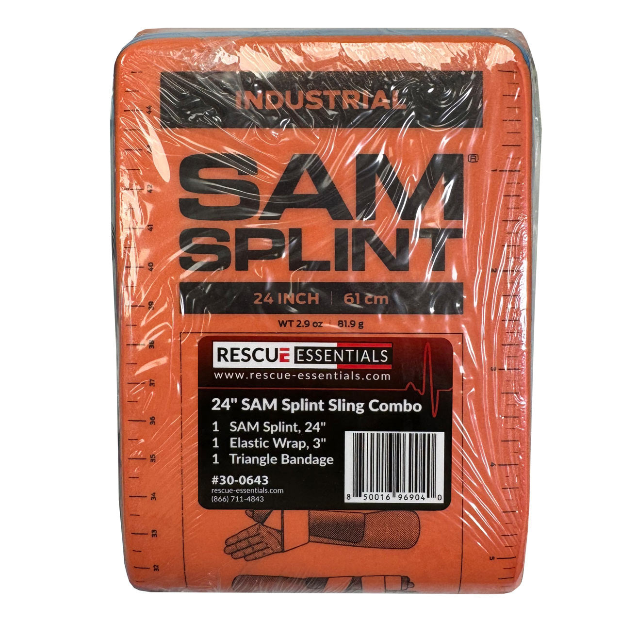 SAM Splint Sling Combo Pack (24" SAM Splint, 3” Elastic Bandage and Triangular Bandage)