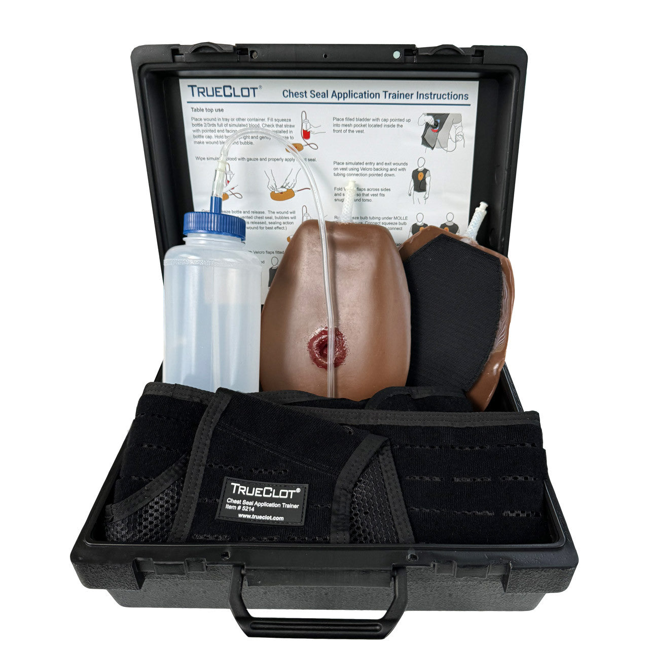 TrueClot Chest Seal Application Trainer Kit, Dark Skin Tone