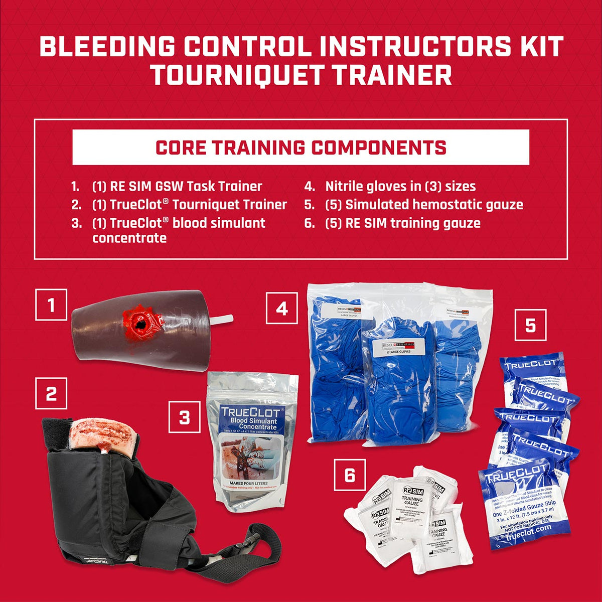 Rescue Essentials Bleeding Control Instructors Kit - Tourniquet Trainer