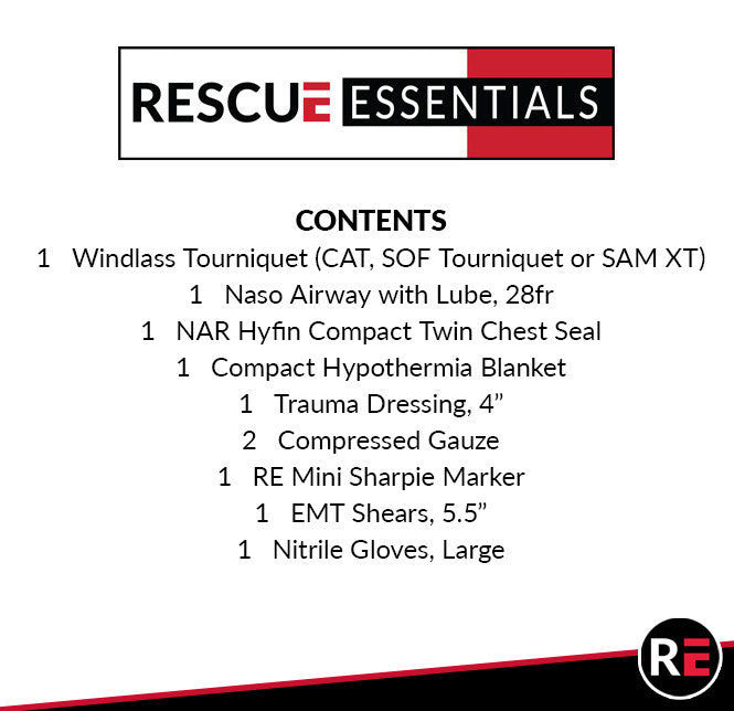 TCCC IFAK, Contents list