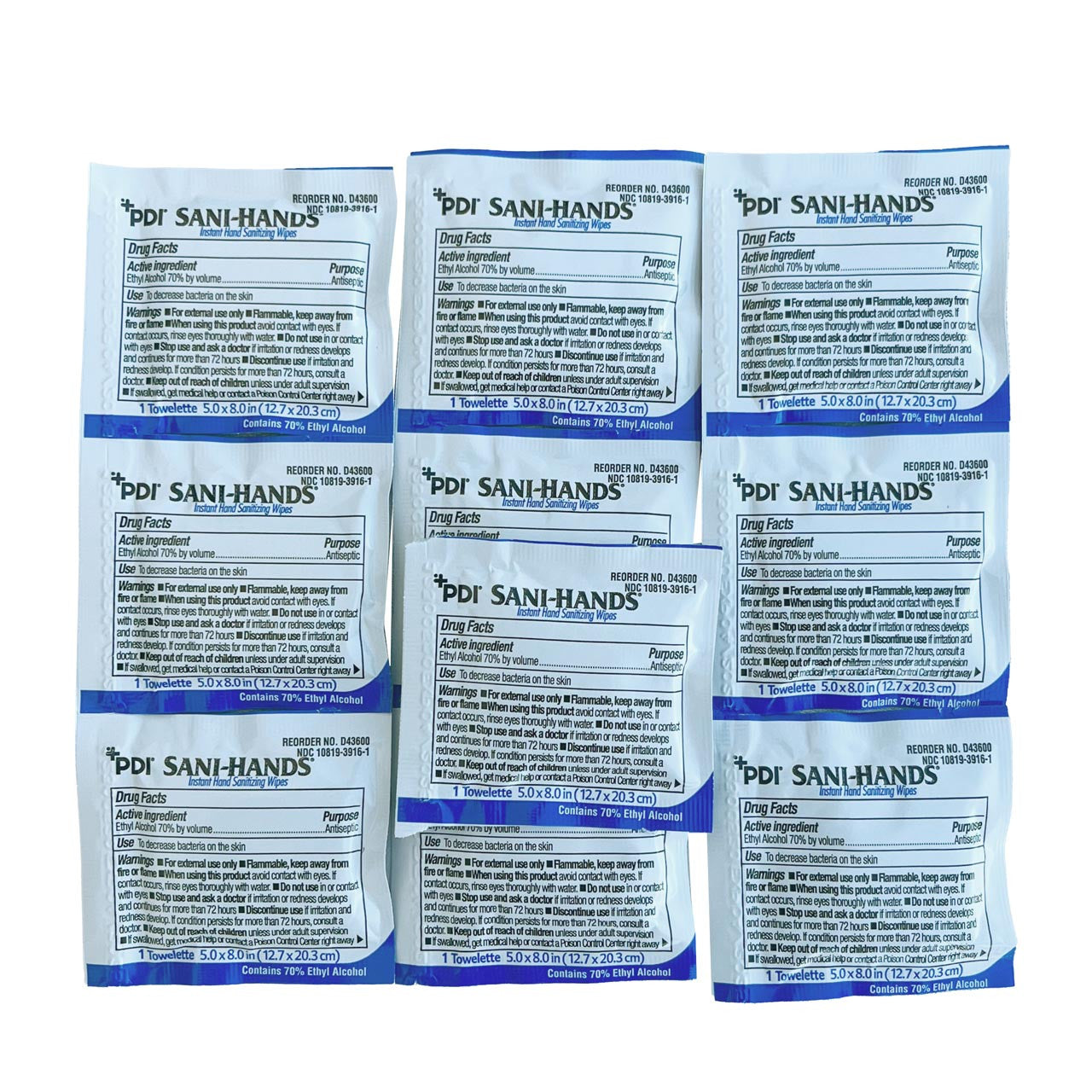 Sani Hands Antimicrobial Hand Wipes,10 Packs
