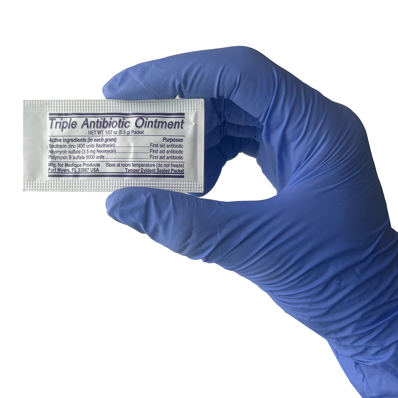Triple Antibiotic, in hand