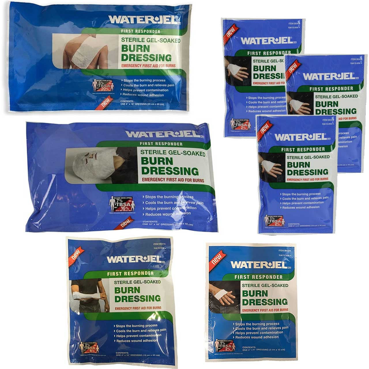 SKIN H WATER GEL(6個まとめて) Water-Jel Combo Pack | Burn Dressing | Burn Bandages – Rescue