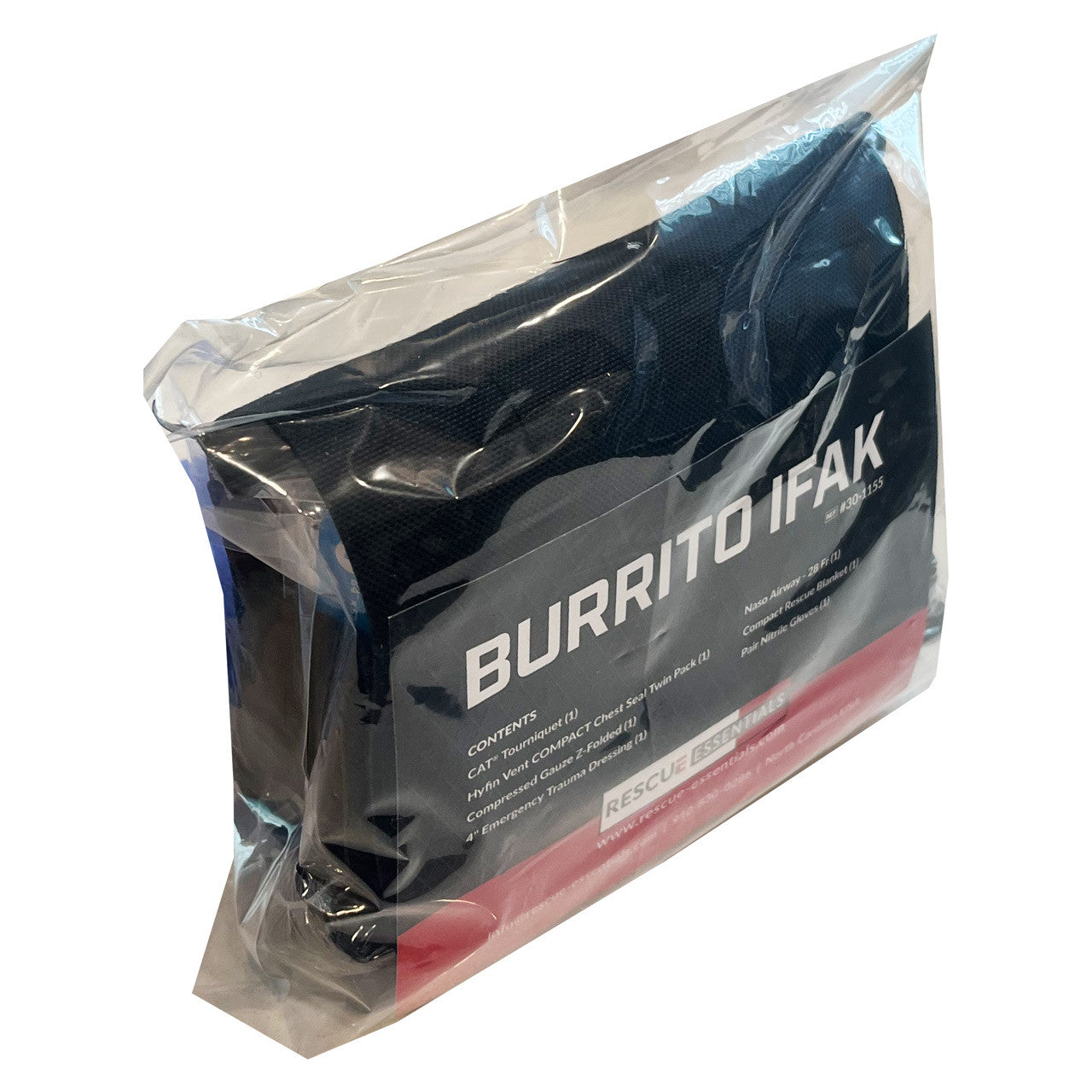 Burrito IFAK, black, packaged, angled
