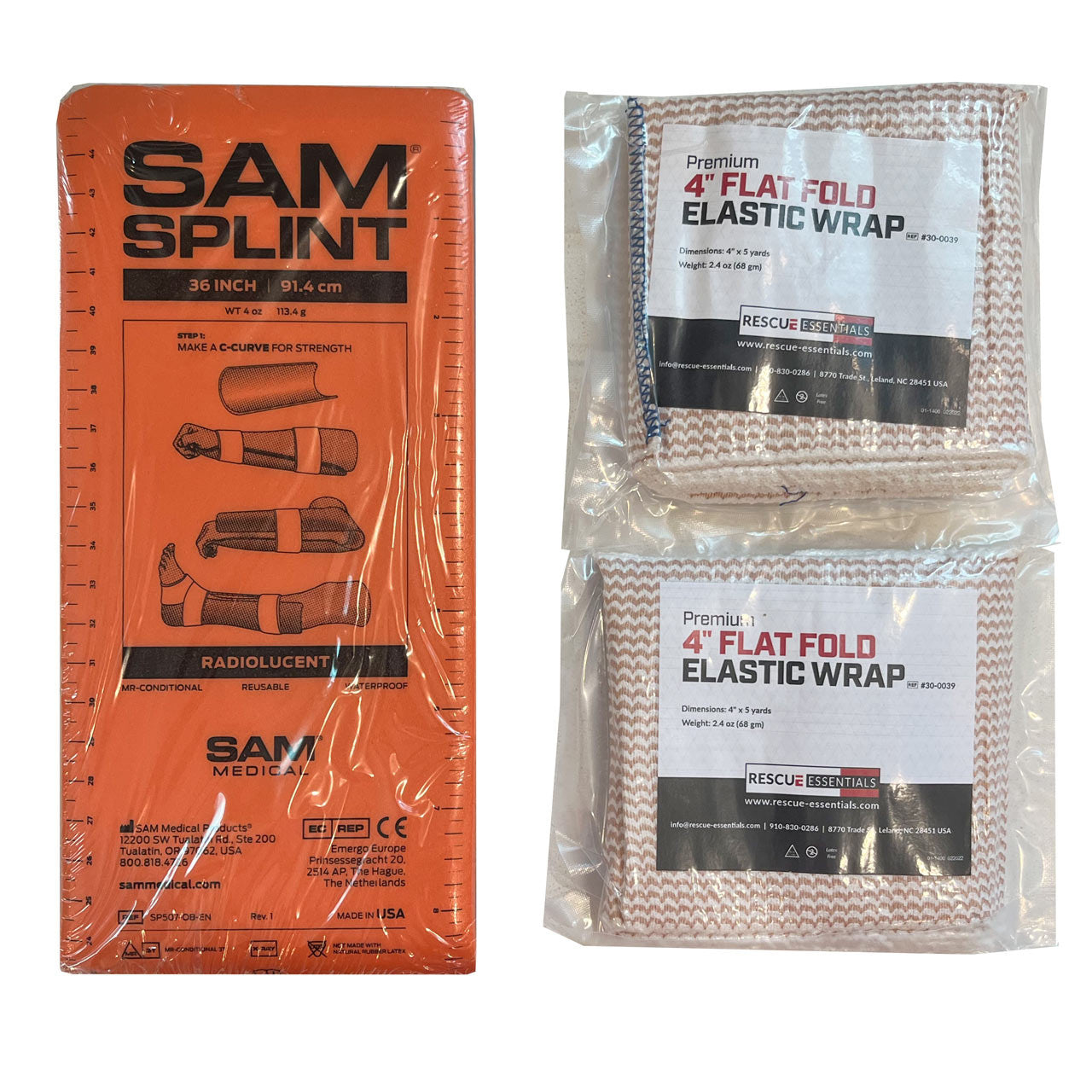 SAM Splint Combo Pack, splint and wrap