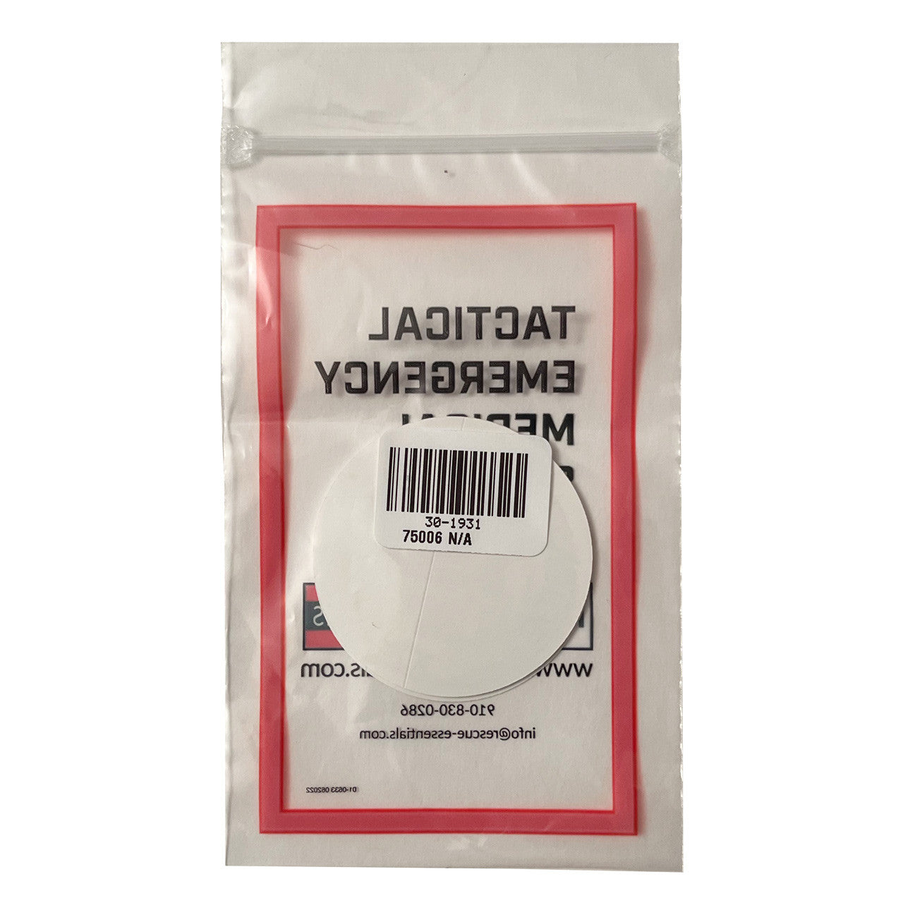 Bleeding Control Designation Stickers in packaging-back