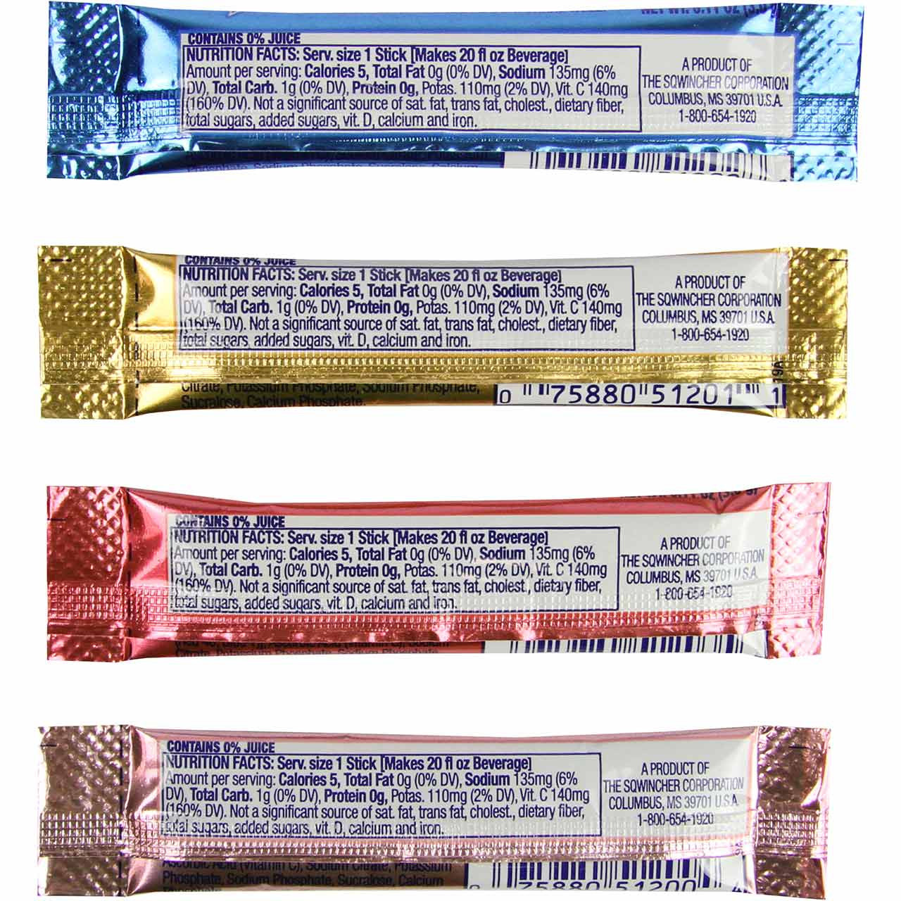 sqwinchers hydration powder, all flavors, back