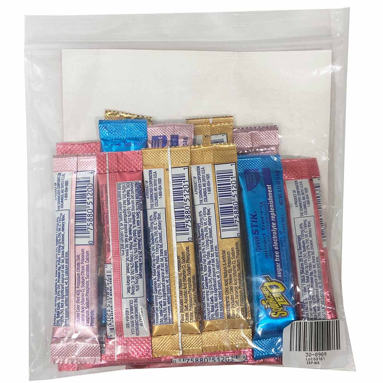 sqwinchers hydration powder, all flavors, in bag, back