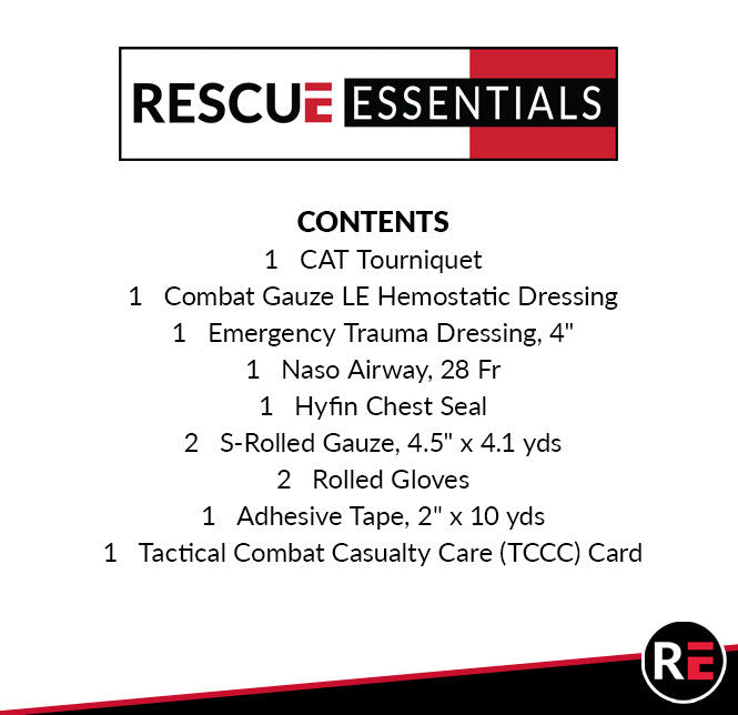 Tactical Medical Refill Kit, contents list