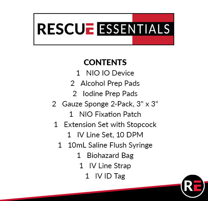Adult NIO Kit Complete, contents list