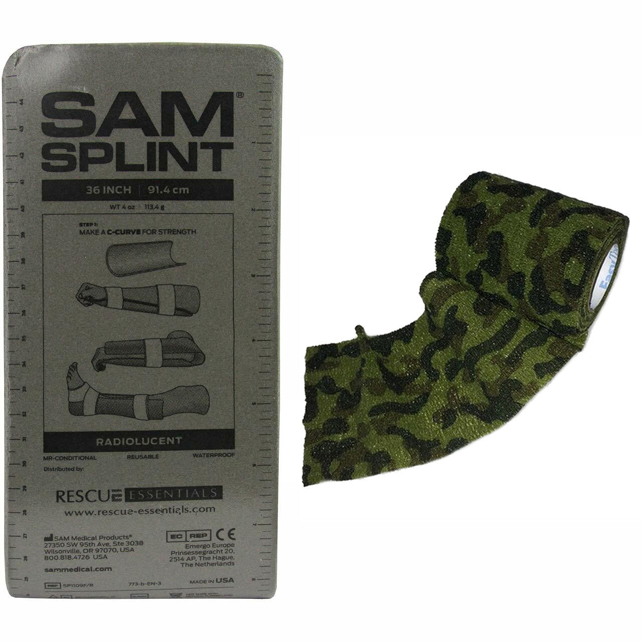 SAM® Splint Combo Pack, camo wrap