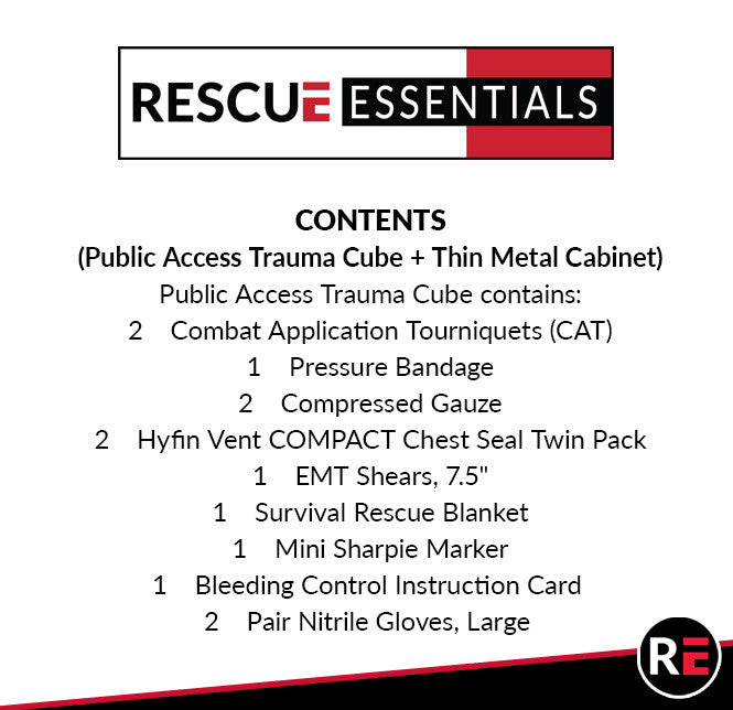 Bleeding Control Station - Thin Metal Cabinet