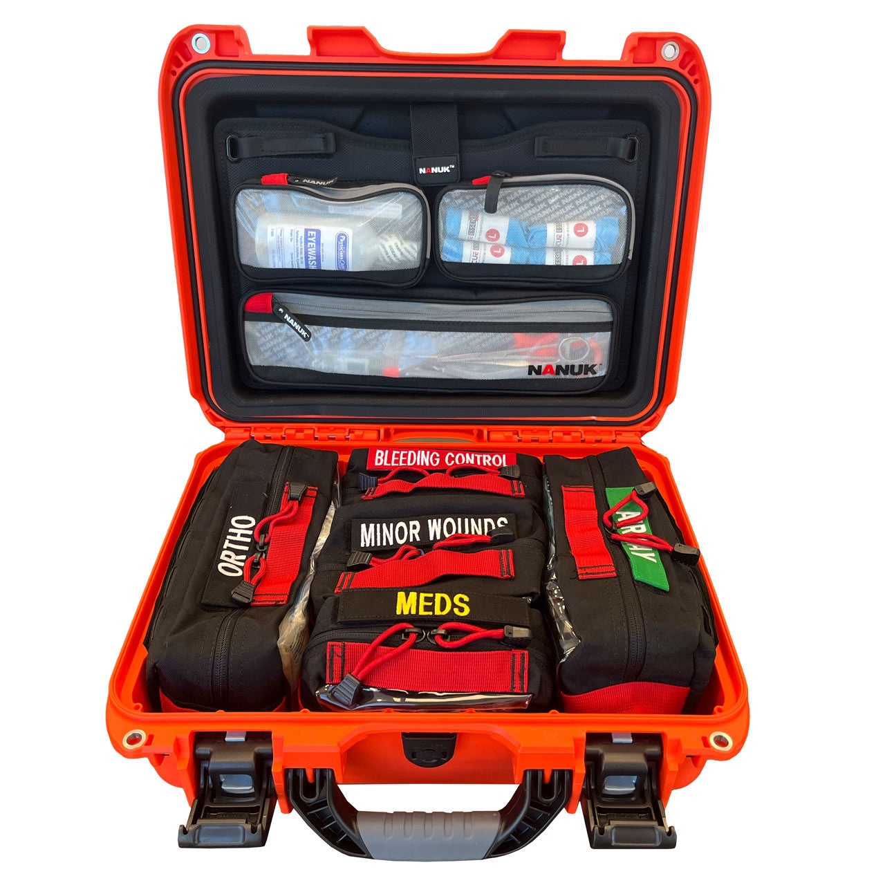 Marine Responder 920 Hard Case First Aid Kit, Open angled