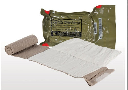 Emergency Trauma Dressing with packaging-unrolled