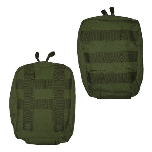 Green First Aid Pouch, front and back