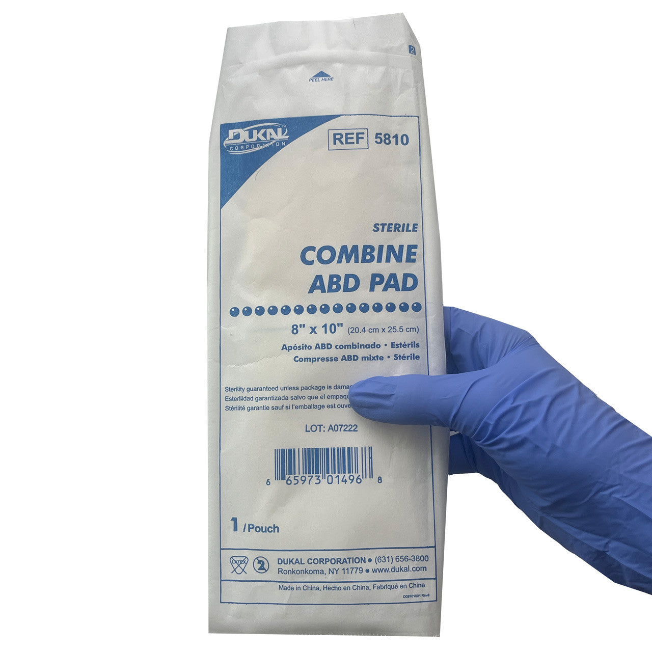 Combine ABD Pad, in hand (front)