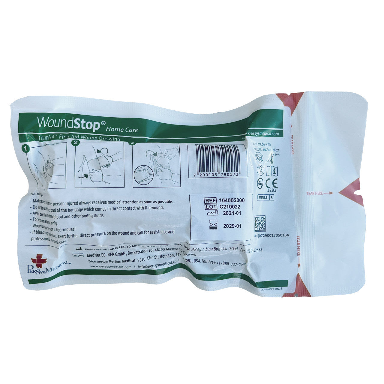 wound care and dressing WoundStop Home Colour:OMBRE Rural Overdress Gerda Blue v neckline