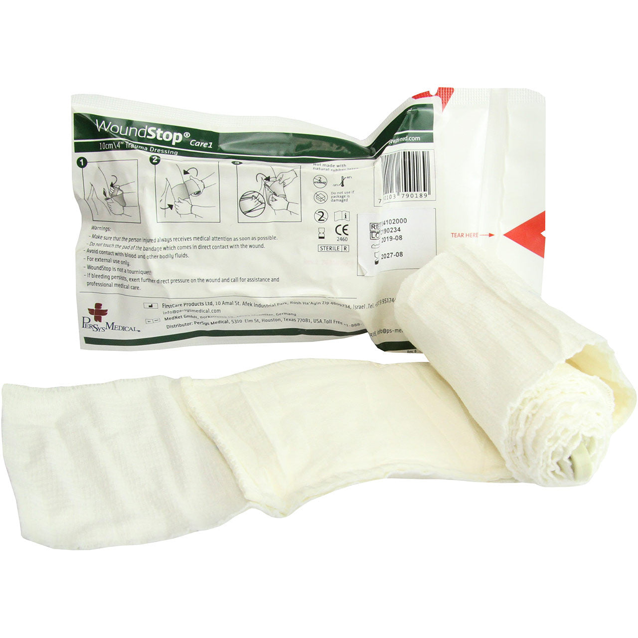 WoundStop Care 1 Dressing with packaging