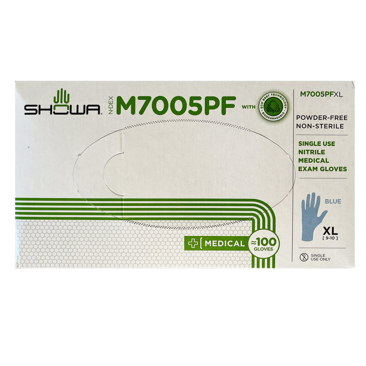 Nitrile Gloves Box of 100, top view