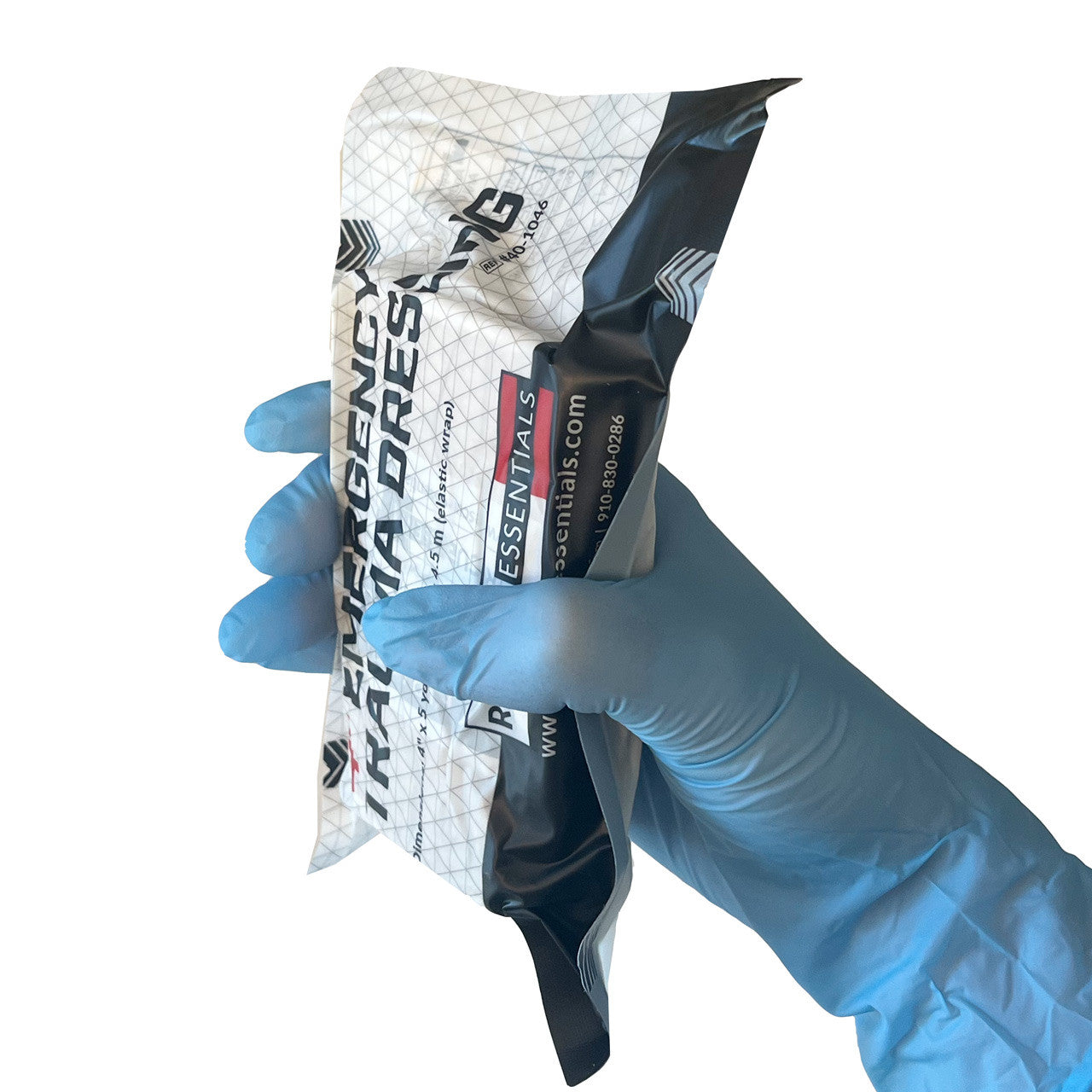 Rescue Essentials Emergency Trauma Dressing, in hand