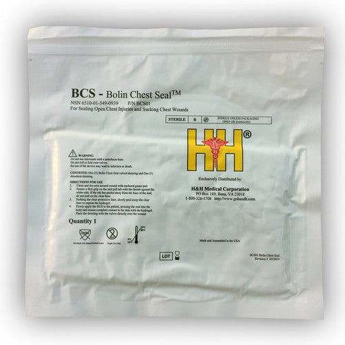 Bolin Chest Seal, front of packaging