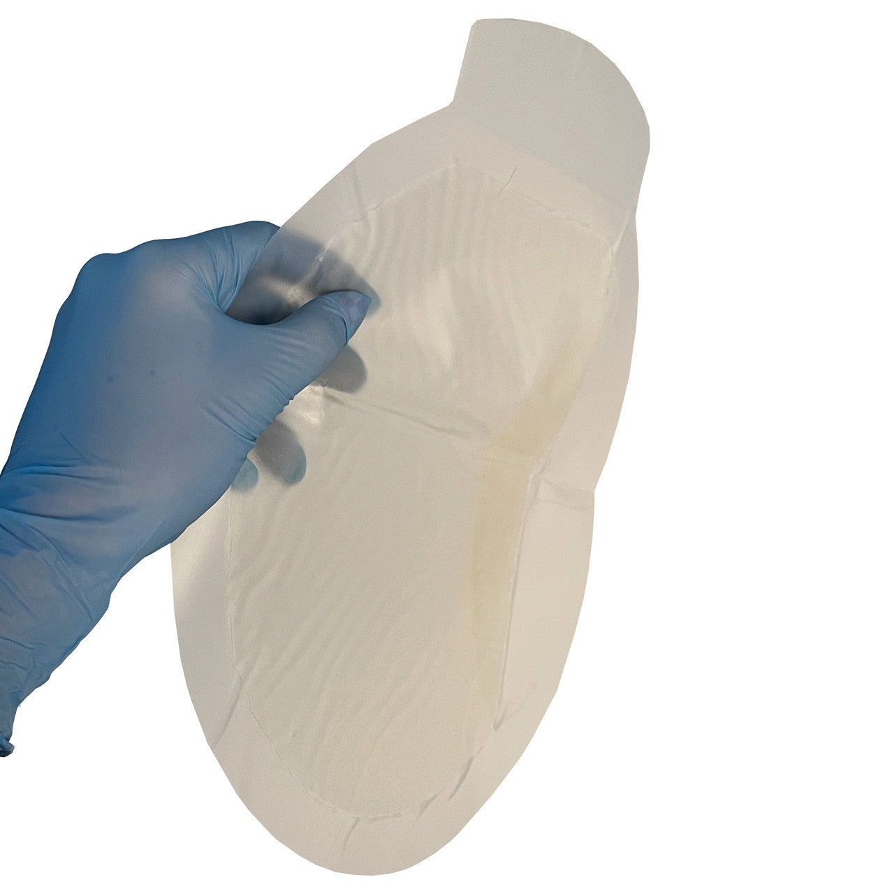 Halo XL Trauma Dressing, being unpeeled