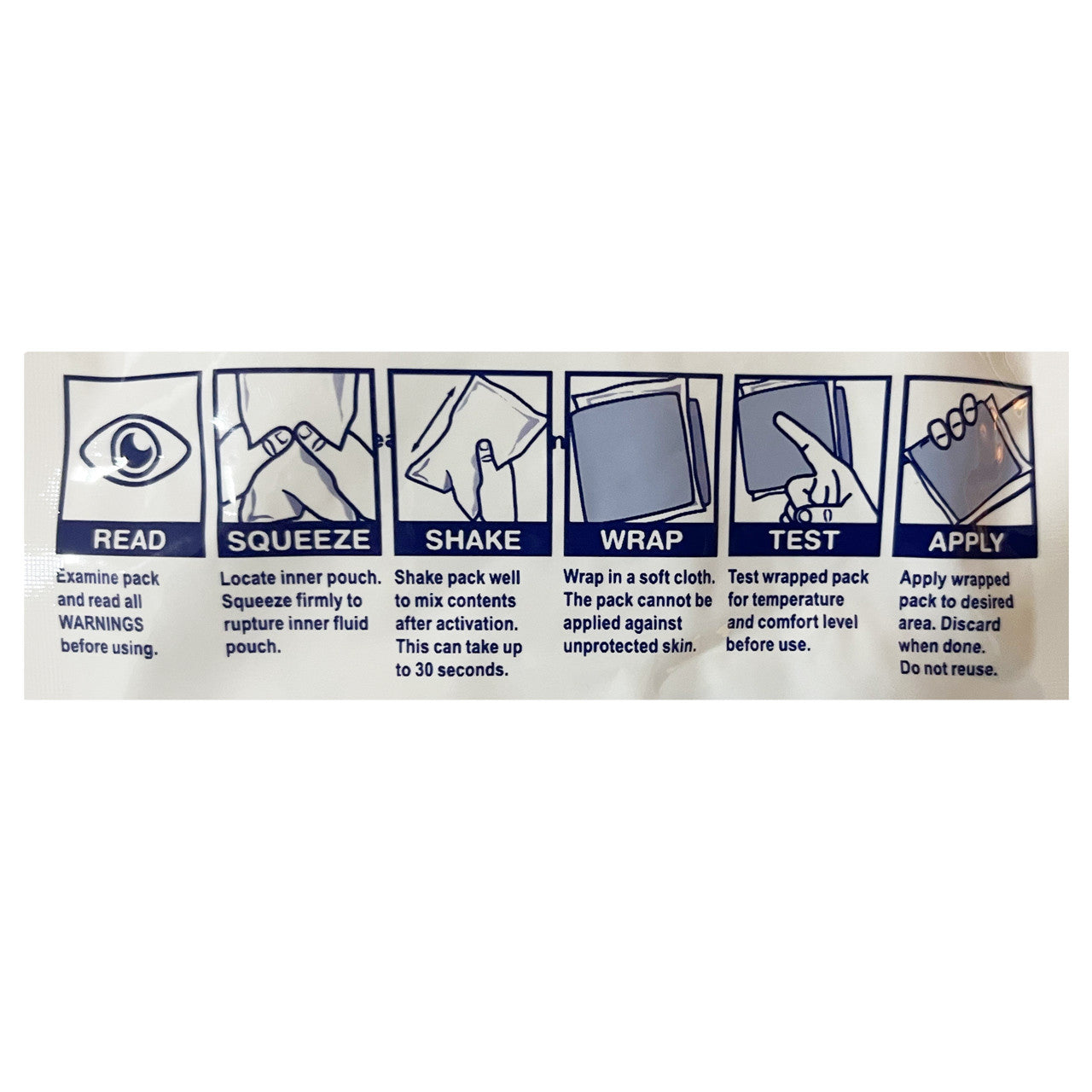 Disposable Cold Compress, instructions
