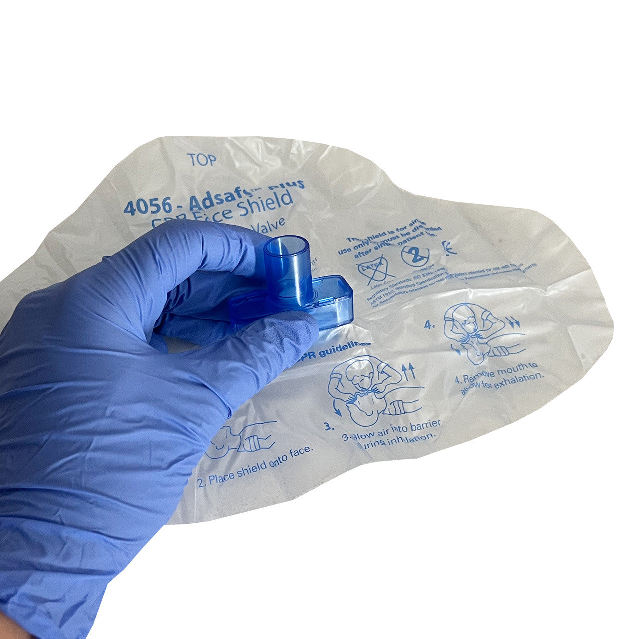 CPR Face Shield, showing valve