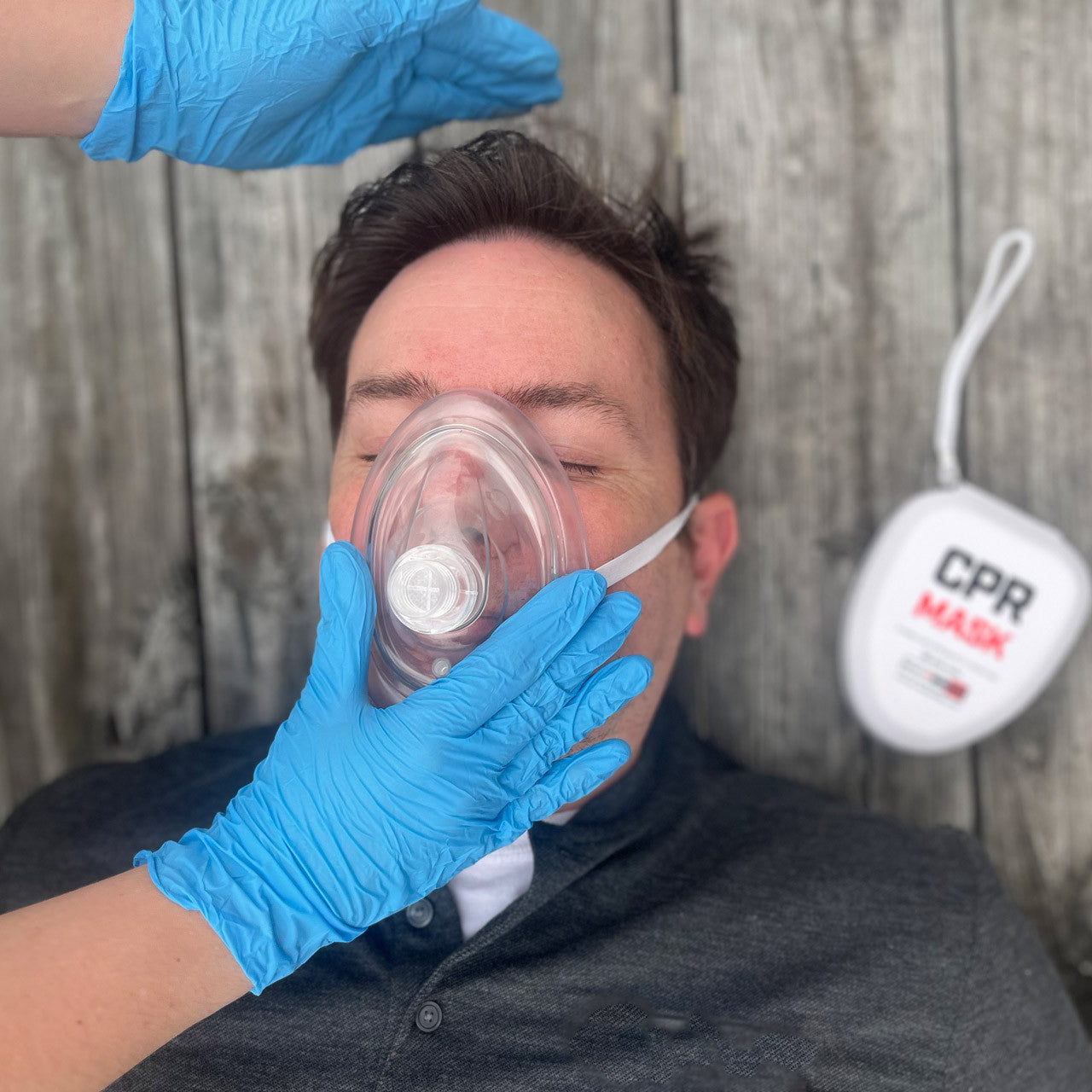 CPR Mask, in use