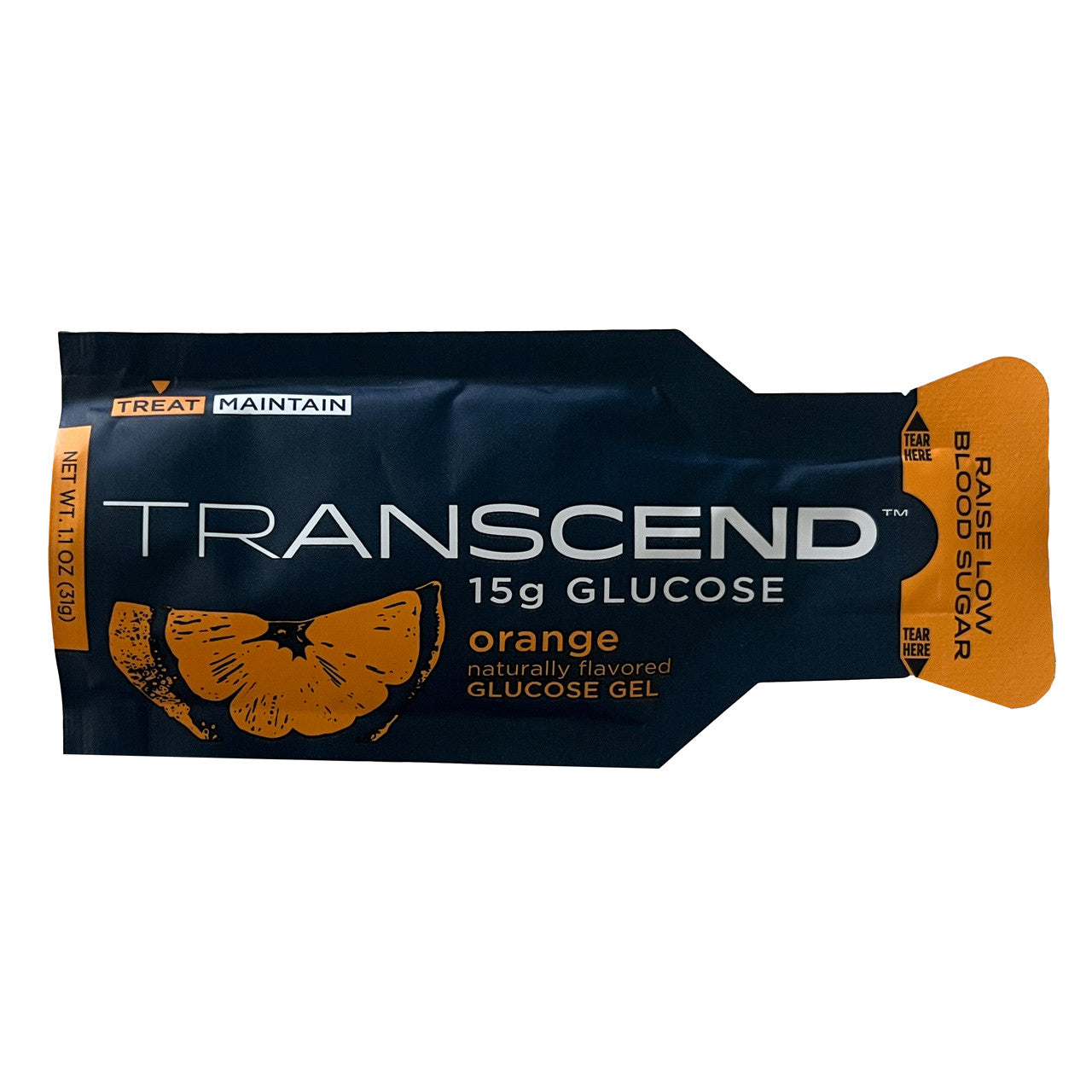 Transcend Glucose Gel, front of packaging