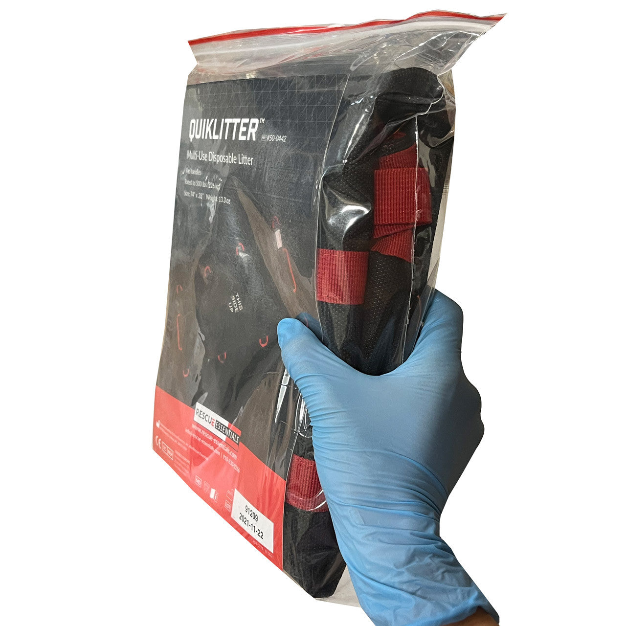 Rescue Essentials QuikLitter, in packaging (side)